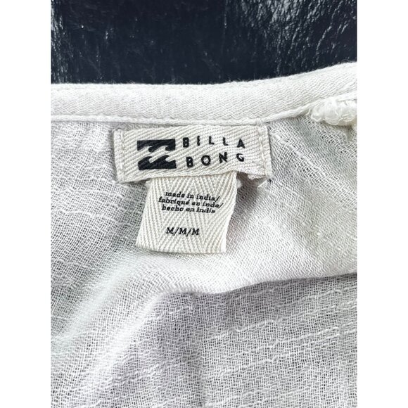 Billabong Women's Wrap Top Ivory M 3/4 Bell Sleeve Boho - Picture 6 of 7